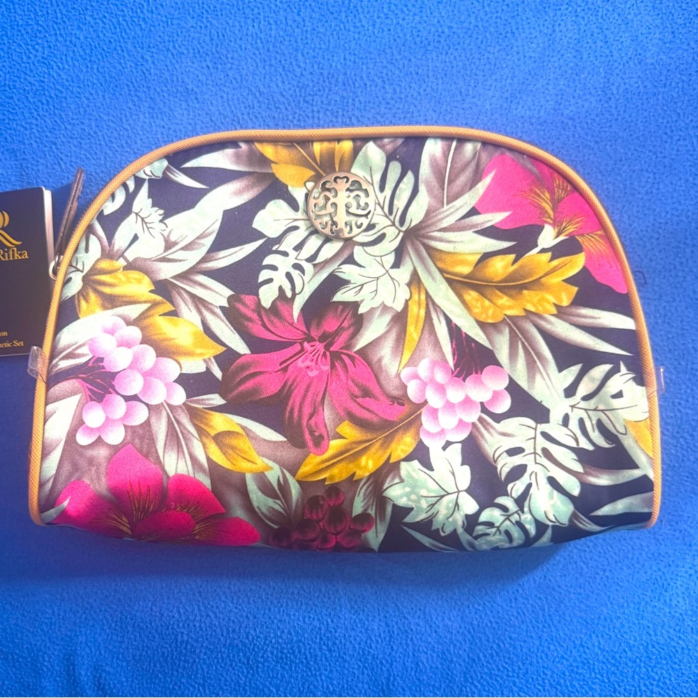 Rebecca & Rifka Floral Print Women's Cosmetic Bag!